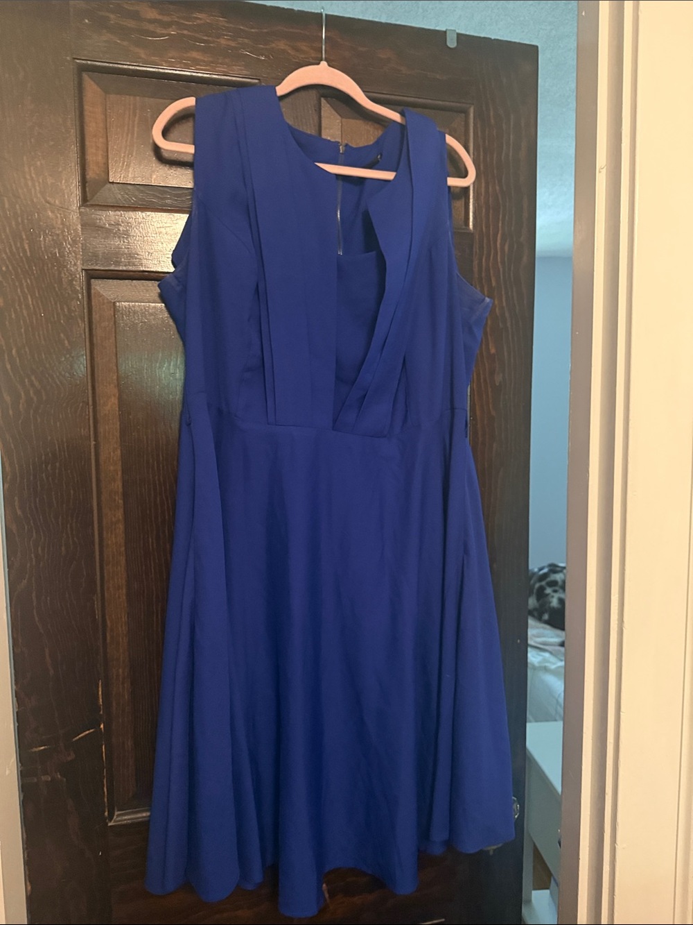 City Chic Cobalt Blue V-Neck Midi Dress
